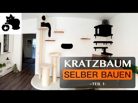 🔥Kratzbaum selber bauen - DIY Kratzbaum - Kletterwand für Katzen - Catwalk