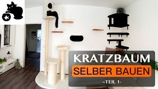 🔥Kratzbaum selber bauen - DIY Kratzbaum - Kletterwand für Katzen - Catwalk