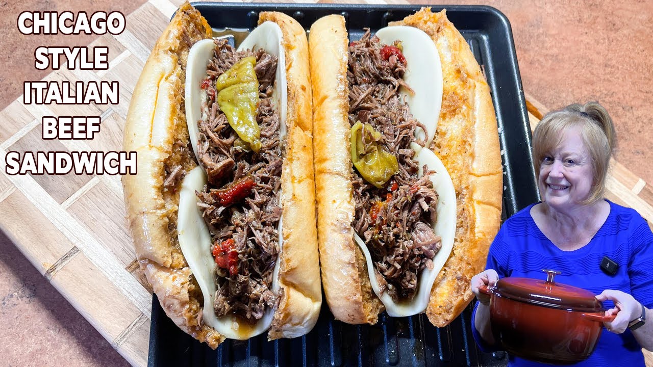CHICAGO STYLE ITALIAN BEEF SANDWICH Dutch Oven Roast