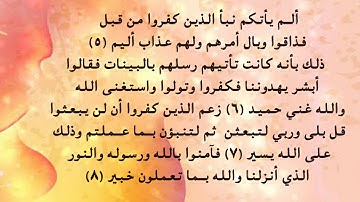 سورة التغابن 5  - 8