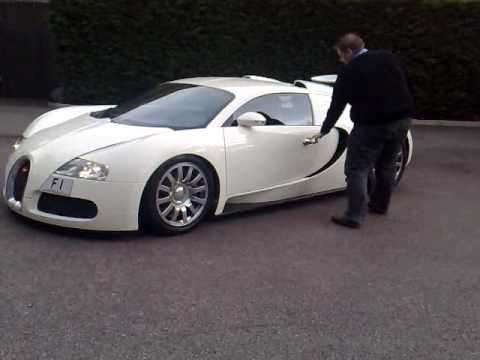 White Bugatti Veyron Number Plate F1 @ KAHN Design Bradford UK