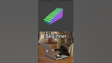 Blender Noob vs Pro – How Pros Model Stairs in Seconds! 🤯 #blender #tutorial #asmr