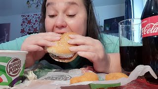 МУКБАНГ💥Жратва из BURGER KING😋Кабы не ПОМЕРЕТЬ🙈Исправила ситуацию НОРМАЛЬНОЙ ЕДОЙ☝️