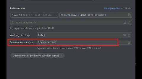 Using/Setting Environment Variables in Intellij IDE