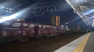 2018/2/10貨物列車1070レEF210‐101号機(岡)牽引 沼津駅通過