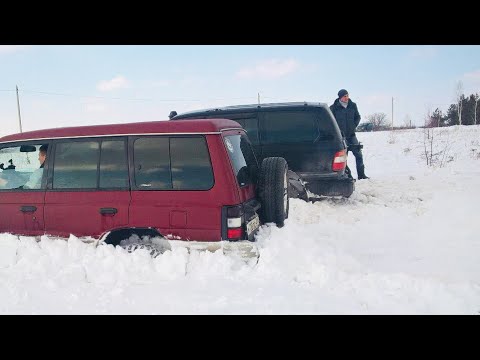 Битва в снегу: Паджеро и Крузак...