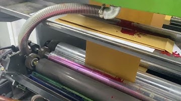 Cara machinery Full automatic square bottom paper bag making machine.