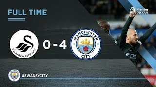 Manchester City vs Swansea City (4-0) full match highlight 2017 (English comentry)