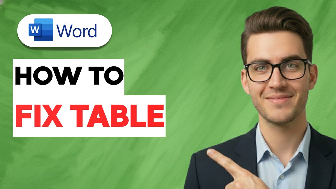 How to Fix Table in Microsoft Word [2026 Full Guide] - YouTube