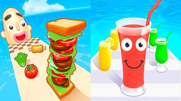 Sandwich Runner VS Juice Run - All Levels SpeedRun Gameplay Android iOS Ep1