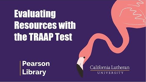 Evaluating Resources with the TRAAP Test