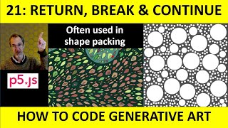 21: Return, Break & Continue in p5.js: How to Code Generative Art