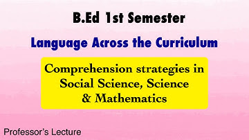 B.Ed/ Relationship with reading and writing in social science, science, Mathematics