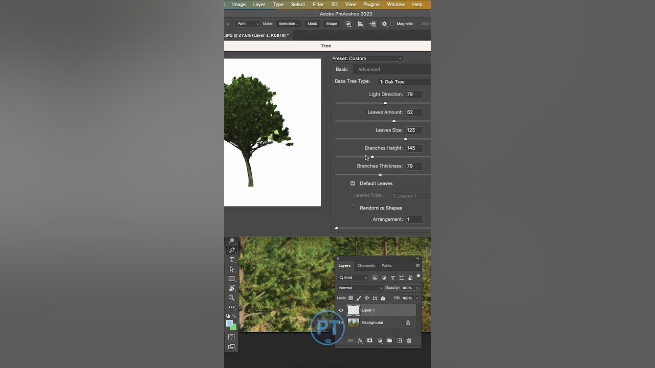 How to make trees in photoshop youtube