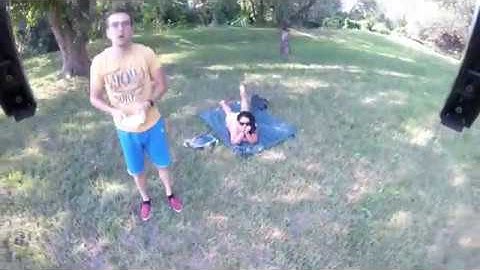 First drone flight with GoPro + drone crash + rescue mission (MJX Bugs 3)