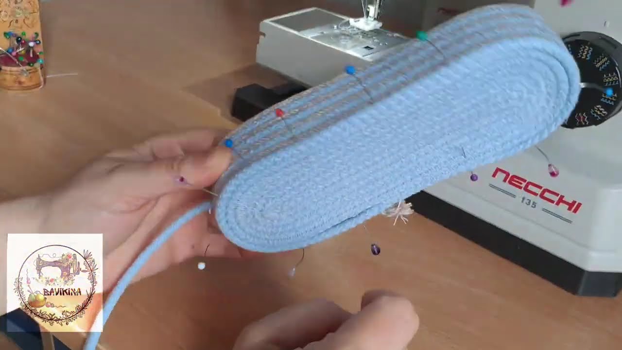 Сумочка Сумка из шнура в технике зигзаг,кросс-боди .DIY сумка из шнура.Учусь шить из шнура.без звука