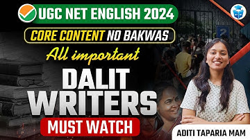 UGC NET English 2024 | All Important Dalit Writers by Aditi Taparia | UGC NET 2024 Re-Exam JRFAdda