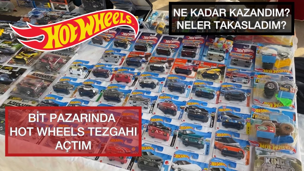 BİT PAZARINDA HOT WHEELS TEZGAHI AÇTIM NE KADAR KAZANDIM??!! STH VE CHASE MODEL TAKASLADIM!!!