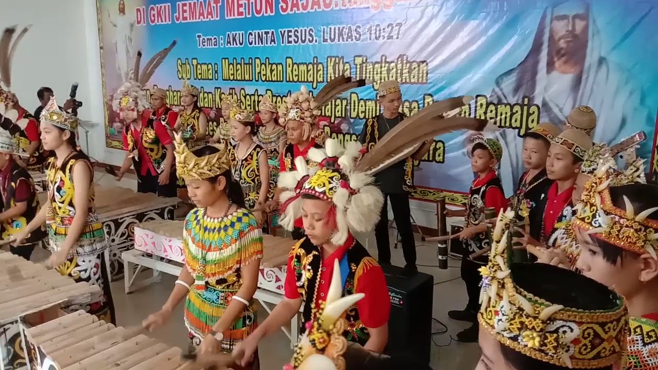 musik tradasional bikin merinding #borneo#kalimantan#kalau bunyi sangkakala ku ada# GBU