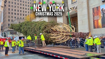 Rockefeller Center Christmas Tree Installation 2025 ✨ New York City Christmas 2025 🌲