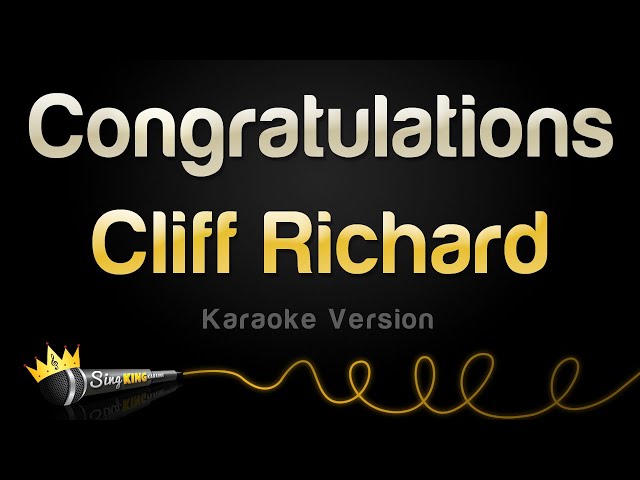 Cliff Richard - Congratulations (Karaoke Version) class=