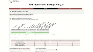 HPS Transformer Savings Analyzer
