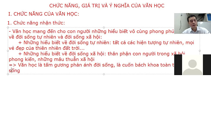 Mở bài về chức năng của văn học