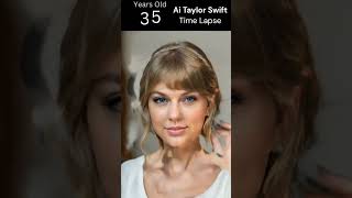 AI time-lapse resembling Taylor Swift, with some artistic interpretation. #shorts #taylorswift