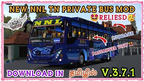 🤩🥳 NEW TN PRIVATE  NNL LAKSUMAN ARROW BUS MID RELIESD FOR BUSSID DOWNLOAD IN TAMIL #bussidmod