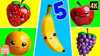 five little fruits song learn animated fun cartoon videos