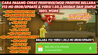 Tutorial cara pasang modmenu/cheat freefire bellara V12 dan obb mod 1.50.2 terbaru&tidak eror/update