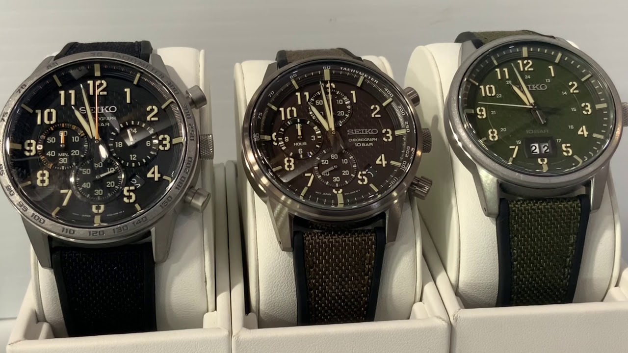 Seiko Military Inspired Collection Review SUR323, SSB371, SSB367 - YouTube