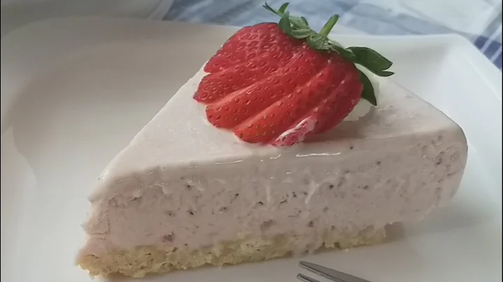 Frozen Strawberry Cream Pie. (quick and easy)(frozen strawberries)(how to make a pie) | Just Anya