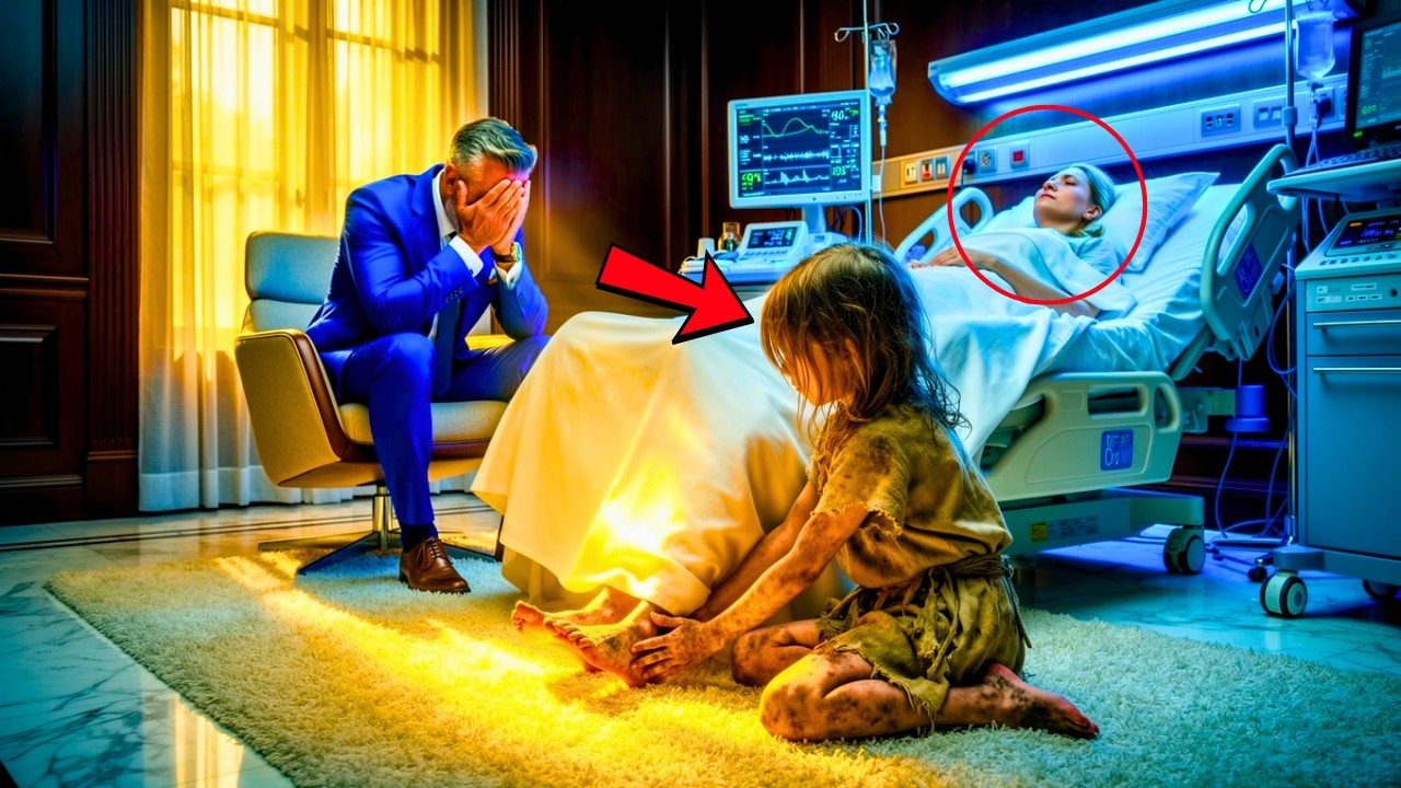 „Moja żona nie wstanie”—płakał Prezes. Bosa dziewczynka dotknęła jej stóp i nagle wydarzył się cud.