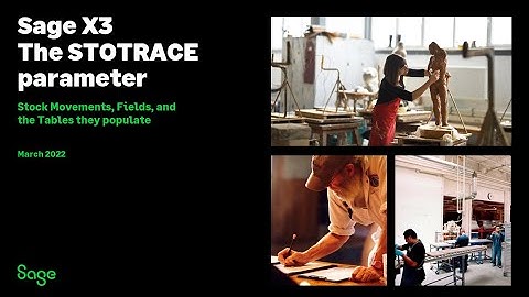 Sage X3 - Support North America - The STOTRACE Parameter