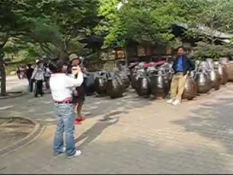 5th grade students in seosan elementary school go on a field trip to korean village