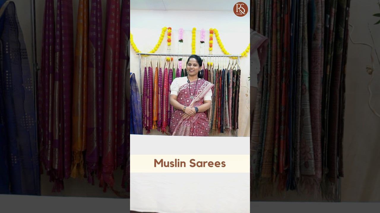 Elegant woven muslin silk sarees in pretty colour combinations. WhatsApp 9100062127 