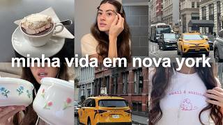 voltei para casa em nova york | café, provando roupas, cozinhando, skincare, recebidos