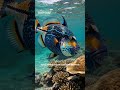 Don’t Swim Above This Fish… It Will Attack You 😳#DeepSeaMysteries#OceanFacts#Triggerfish#MarineLife