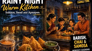 Rainy Night ASMR 🌧️ Mother Makes Crispy Samosa & Masala Chai|Cozy Ghibli Inspired Kitchen#ASMR#rain  screenshot 3