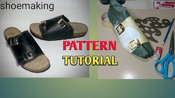 How to make this Birkenstocks double buckles cover up pattern #shoemaking #beginners