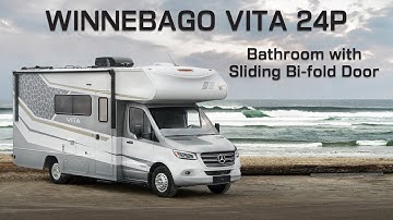 LichtsinnRV.com - The New Winnebago Vita Bathroom with Bi-fold Door - Class C Diesel Motorhome