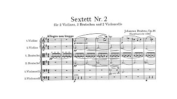 Brahms: String Sextet No. 2 in G major, Op. 36 (with Score)