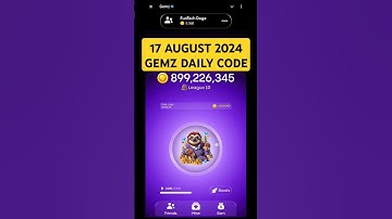 Gemz Daily Code Today 17 August | Gemz Code Today #gemzcode #dailycipher #17august #gemzdailycode