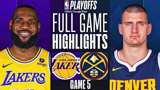 LAKERS vs NUGGETS FULL GAME 5 HIGHLIGHTS APRIL 30, 2024 LAKERS vs NUGGETS GAME 5 2K24