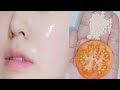 Tomato facial at home for clear and glowing skin  tomato facial cream  applying tomato on face