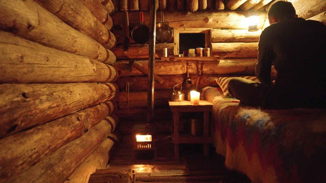 This Small Bushcraft Cabin in the Forest – An Introvert’s Paradise (No Talking)