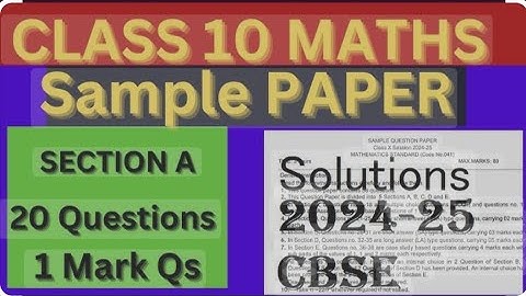 CBSE class 10th sample questions paper 2025 board exam preparation