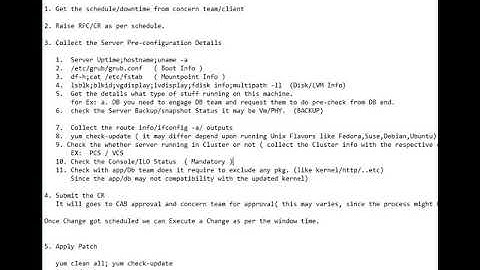 Linux Interview Questions & Answers - Server Patching process- v4