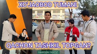 Xo'jaobod Tumani qachon tashkil topgan? Savolga kim tŏg'ri javob berdi kŏramiz. #fahriddin_fayoz